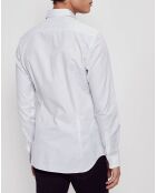 Chemise Slim Fit à carreaux Cahier blanc/gris clair